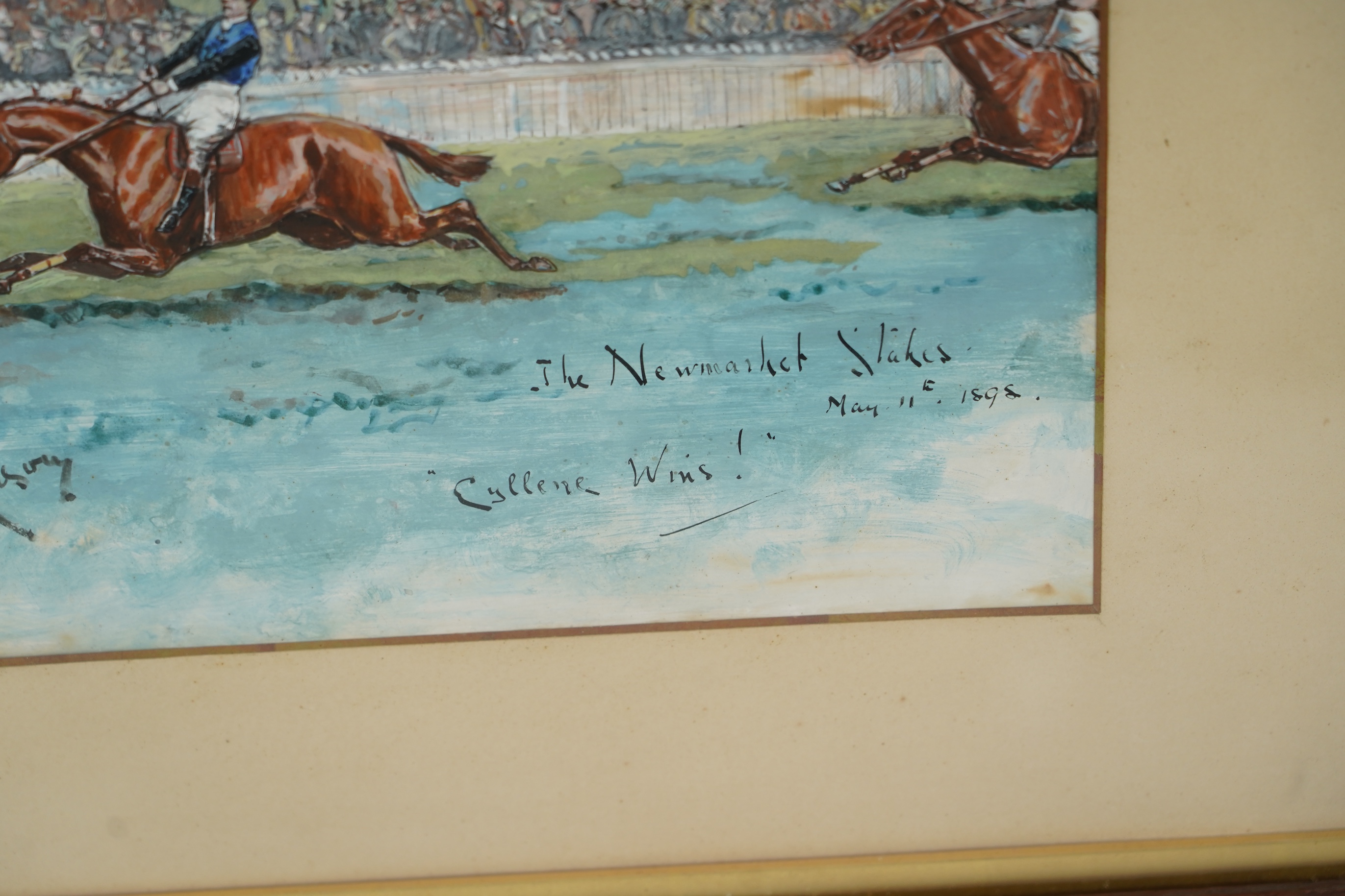 George Finch Mason (1850-1915), 'Cyllene Wins! - The Newmarket Stakes, 1898'